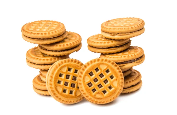 Sandwich biscuits with chocolate filling — Stock Photo, Image