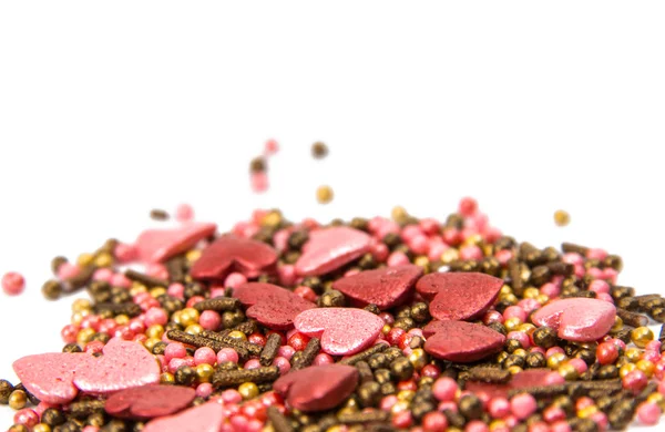 Sprinkle with heart decoration — Stock Photo, Image