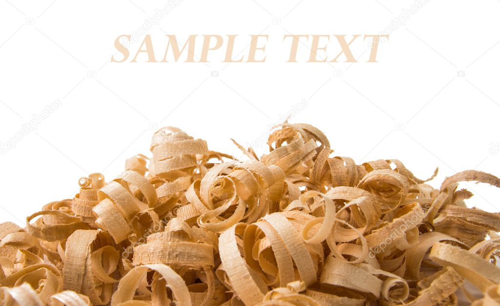 Wood chips isolated