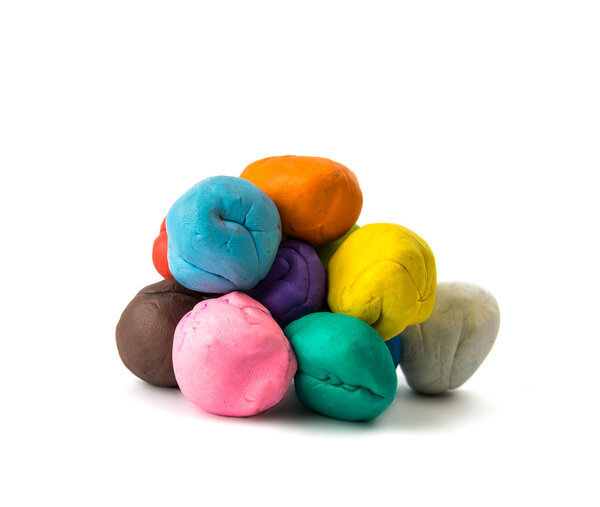 a modelling clay ball of different colors