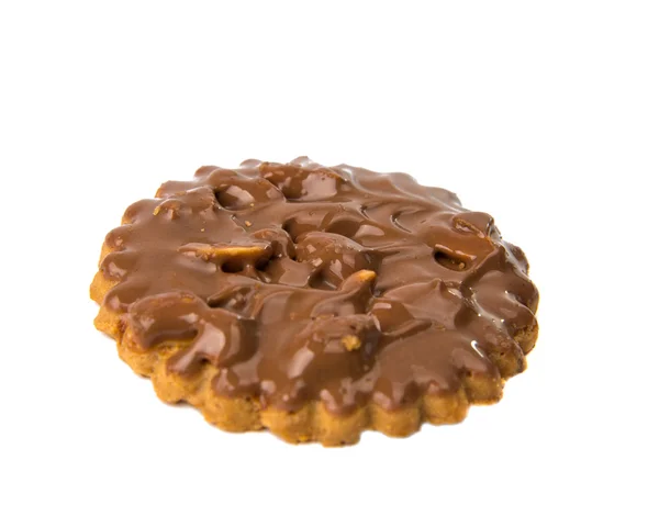 Sušenky s čokoládou a ořechy, samostatný — Stock fotografie