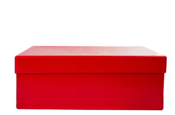 Červená krabička, samostatný — Stock fotografie
