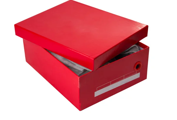 Red box isolated — Stock Photo, Image