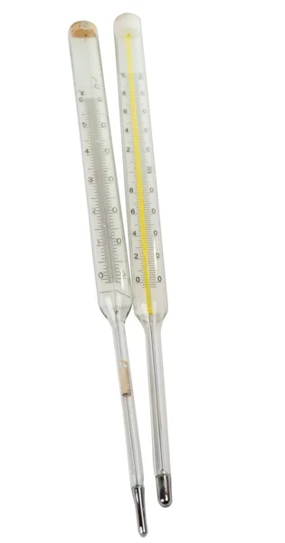 Стеклянный термометр — стоковое фото