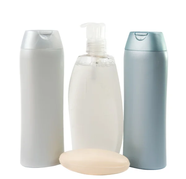 Botellas de plástico de productos de limpieza . —  Fotos de Stock