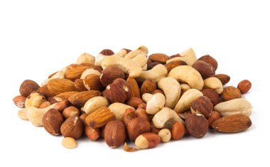 mixed nuts - hazelnuts, walnuts, almonds, pine nuts clipart