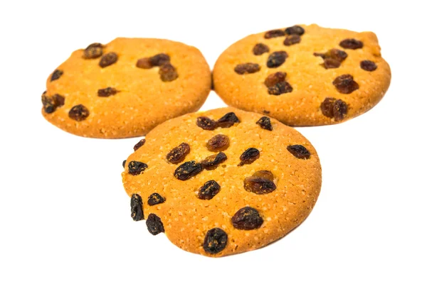 Cookies with raisins isolated — Stock Photo, Image