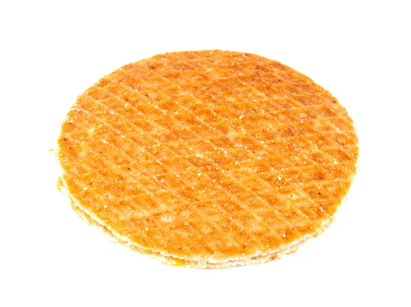Waffles com caramelo isolado — Fotografia de Stock