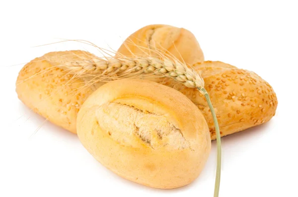 French bread rolls isolated — Stock Photo, Image