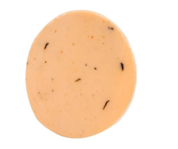 Trozos de queso aislados — Foto de Stock