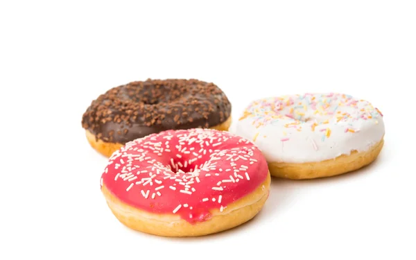 Donuts with icing isolated — Stock Photo, Image