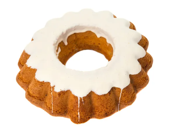 Uroczysty tort na białym tle — Zdjęcie stockowe