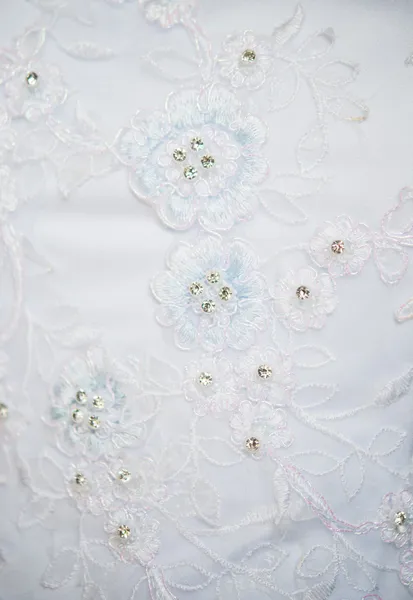Texture of the wedding dress — Stock Photo, Image