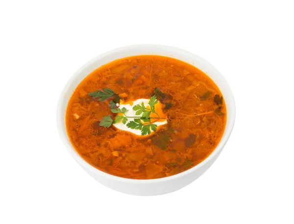 Soup with sour cream — Stock Photo, Image