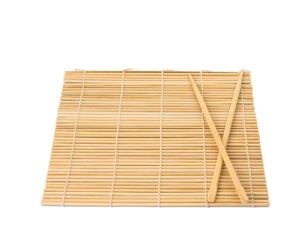 Series. chopsticks isolated on bamboo mat — Stock Photo, Image