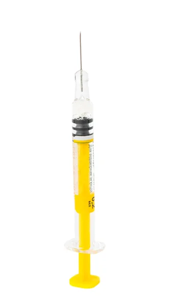 Jeringa con una vacuna — Foto de Stock