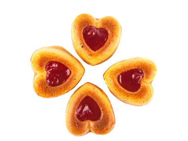 bir kalp şeklinde kek