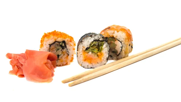 Sushi na białym tle — Zdjęcie stockowe