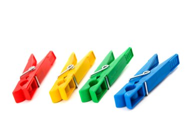 renkli clothespins izole kapatmak görüntüsü