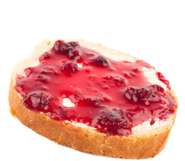 Ahududu reçeli ile sandviç