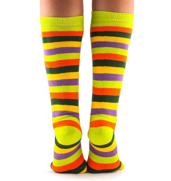 Kleur gestreepte sokken — Stockfoto