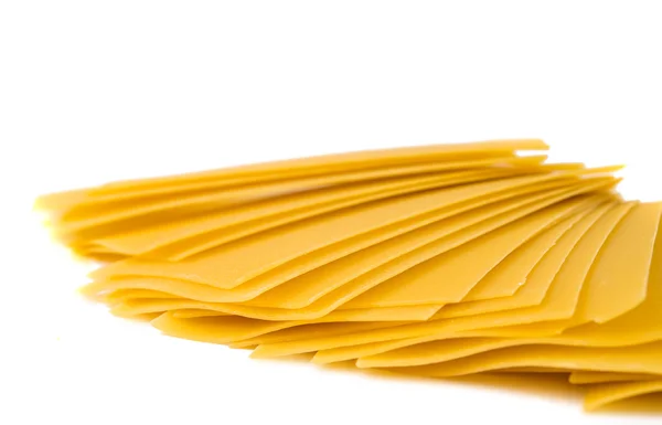Uncooked lasagna pasta isolated — Stock Photo, Image