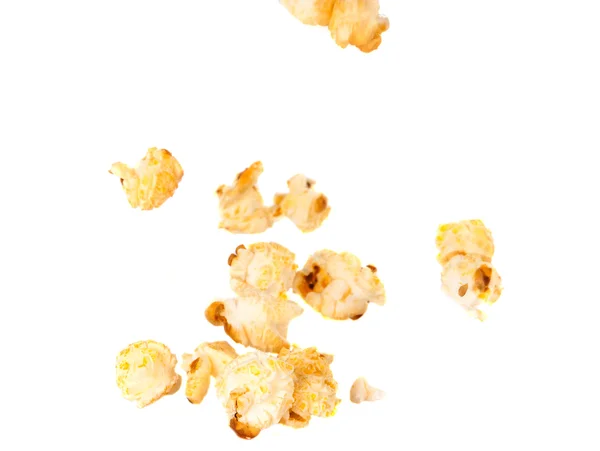 Popcorn na białym tle — Zdjęcie stockowe