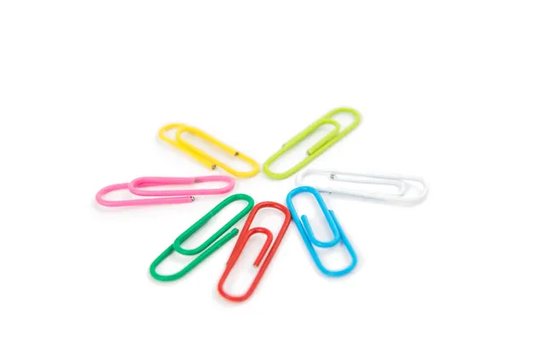 Multi-colored paper clips — Stock Photo, Image
