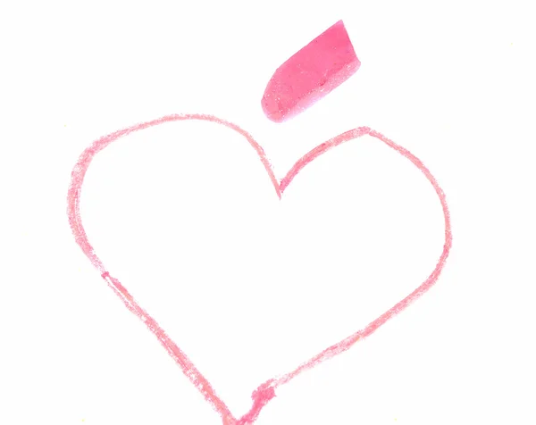 Pink chalk isolated — Stock Photo, Image