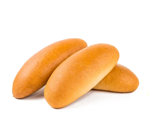 Broodje voor hotdog geïsoleerd — Stockfoto