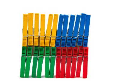 renkli clothespins portre resmi