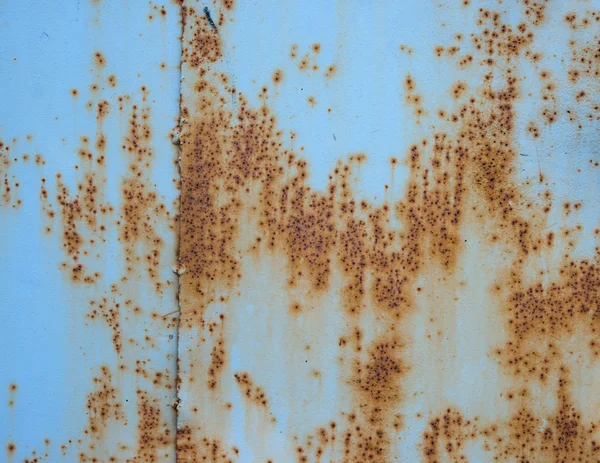 Blue metallic rust half — Stock Photo, Image