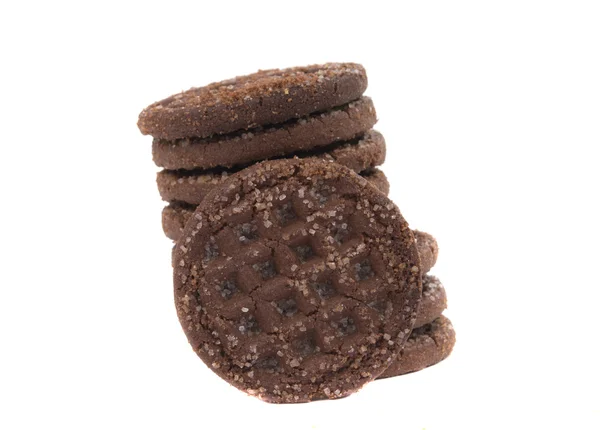 Choklad cookies isolerade — Stockfoto