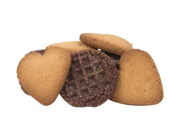 Chocolade koekjes geïsoleerd — Stockfoto