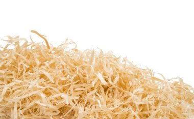 talaş kopya alanı beyaz zemin üzerine.