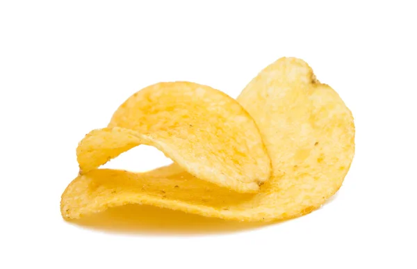 Chipsy na białym tle — Zdjęcie stockowe