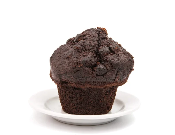 Muffin al cioccolato isolato — Foto Stock