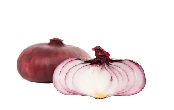 Red sliced onion isolated — Stock Photo, Image