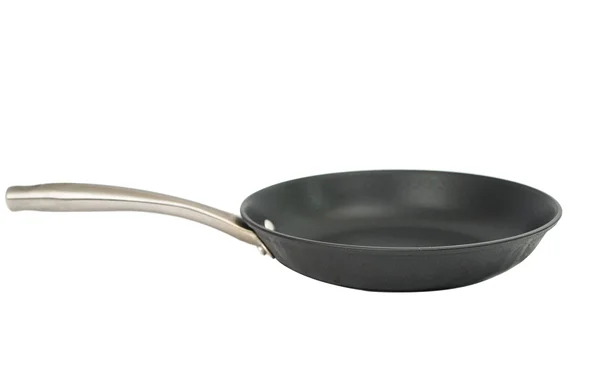 Black frying pan isolated — Stock Photo, Image