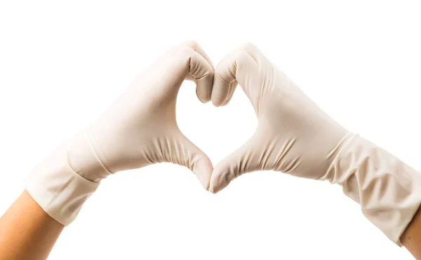 El ile cerrahi eldiven — Stok fotoğraf
