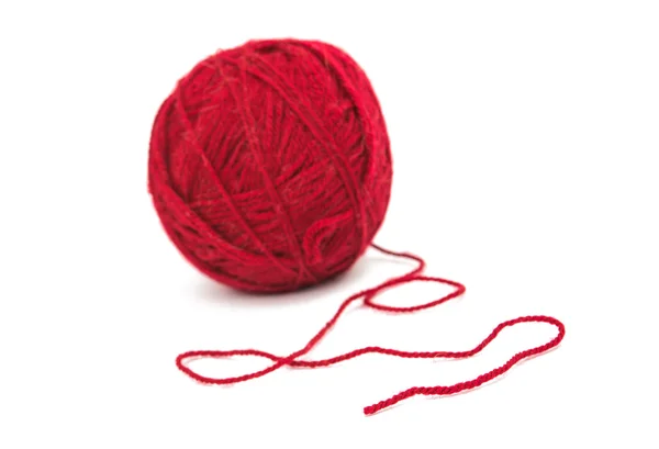 Tangle of red thread isolated — Stock Photo, Image