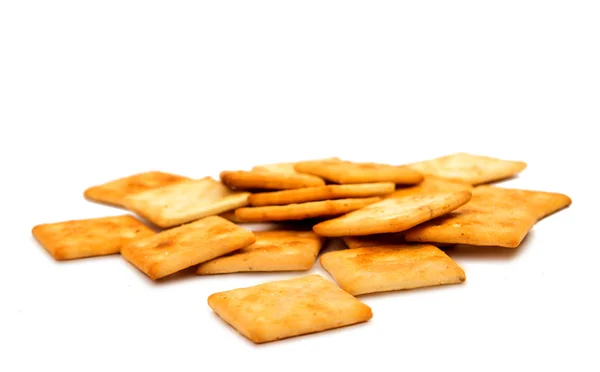 Galletas saladas aisladas — Foto de Stock