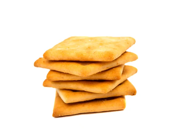 Salty crackers isolated — Stock Photo, Image