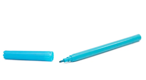 Blue felt-tip pen isolated — Stock Photo, Image