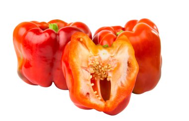 izole kırmızı dolmalık biber