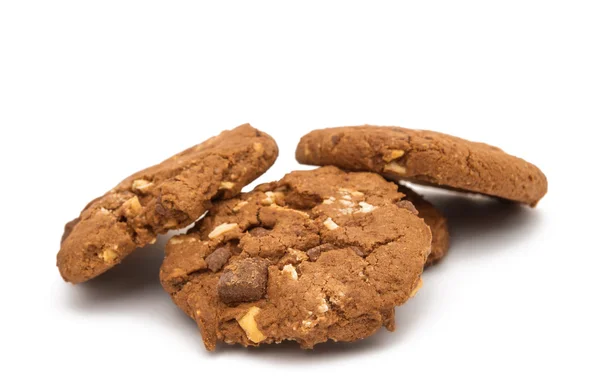 Biscoitos com chocolate e nozes — Fotografia de Stock