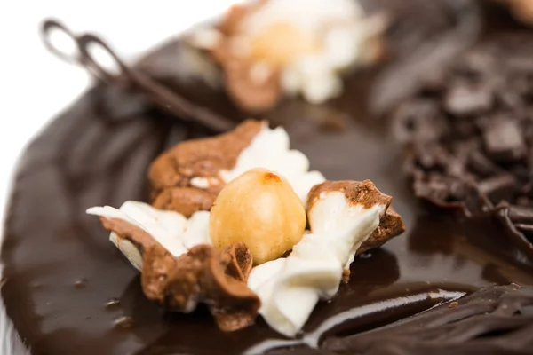 Bolo de chocolate Close-Up — Fotografia de Stock
