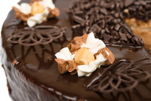 Pastel de chocolate Primer plano — Foto de Stock