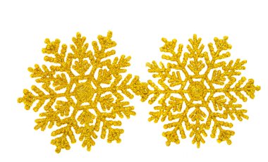 izole altın kar tanesi