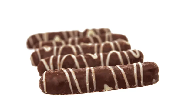 Biscoitos de chocolate isolados — Fotografia de Stock